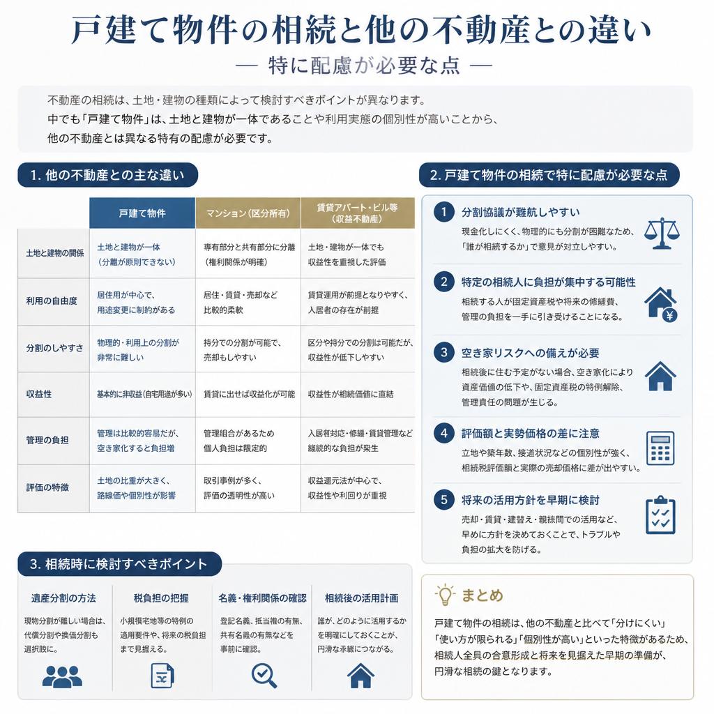 戸建ての相続とその手続きの違い