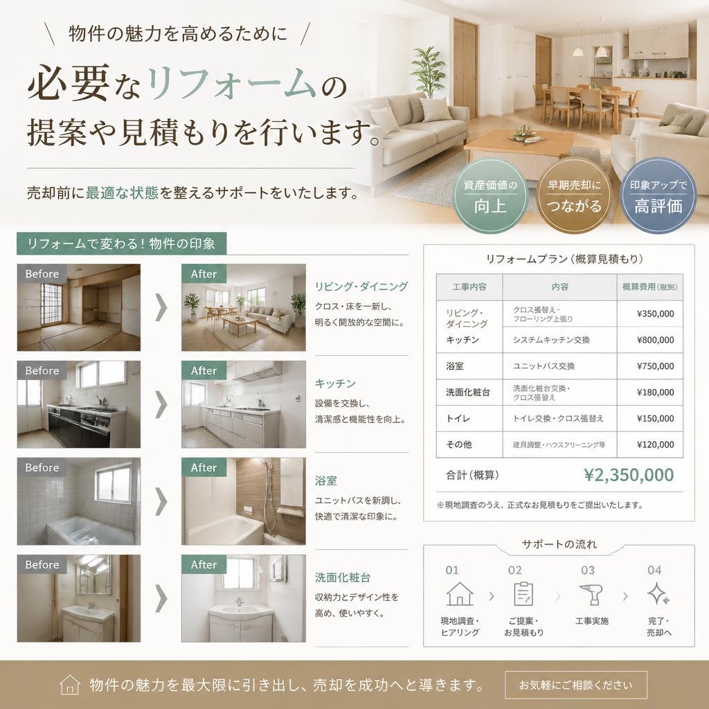 リフォームで価値向上