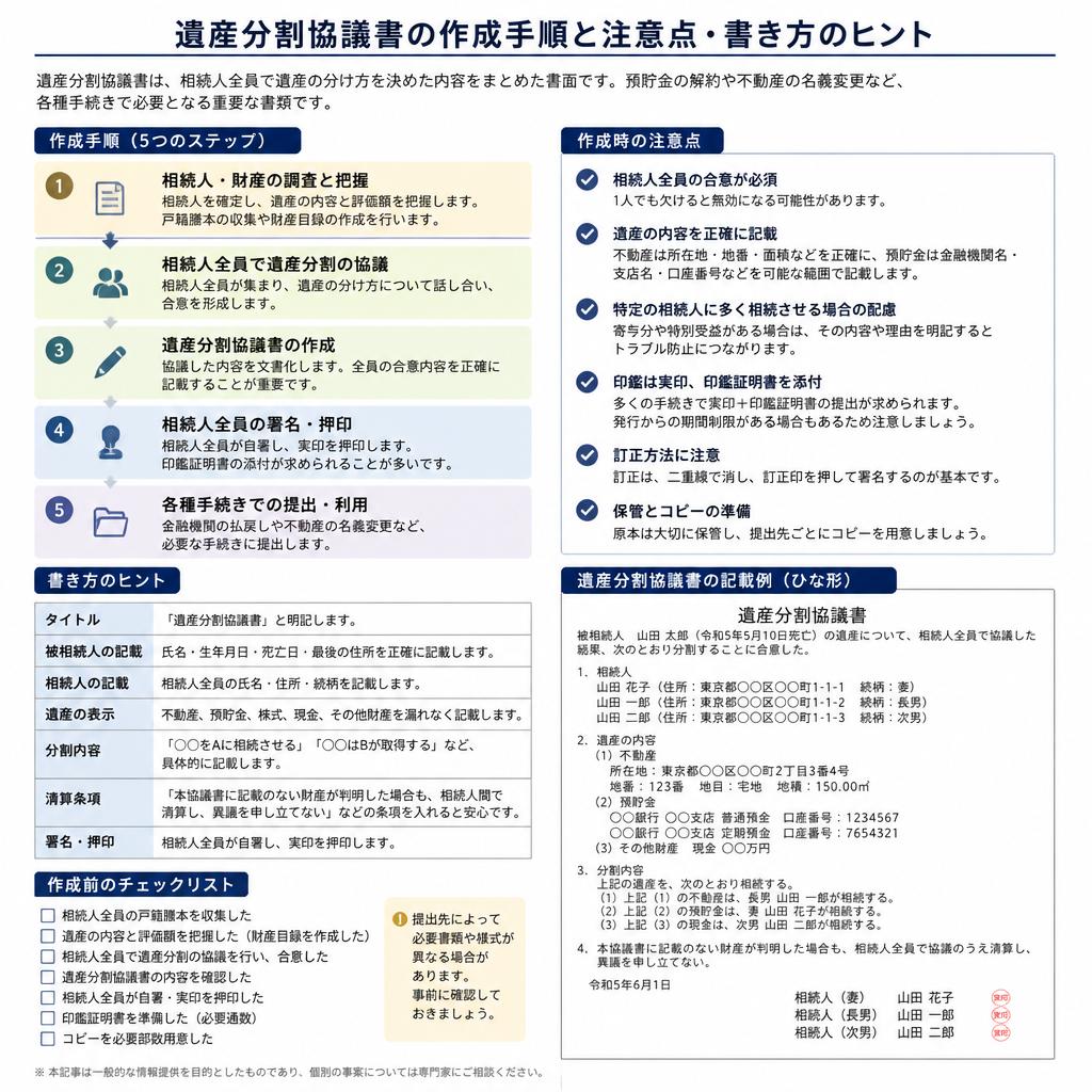 遺産分割協議書の作成