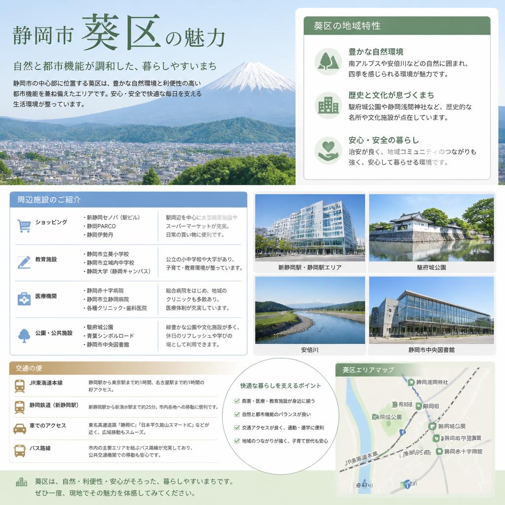 4. 静岡市葵区の魅力と周辺環境