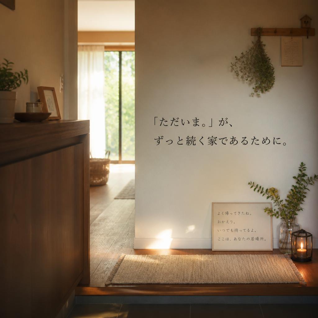 「ただいま。」が、ずっと続く家であるために。